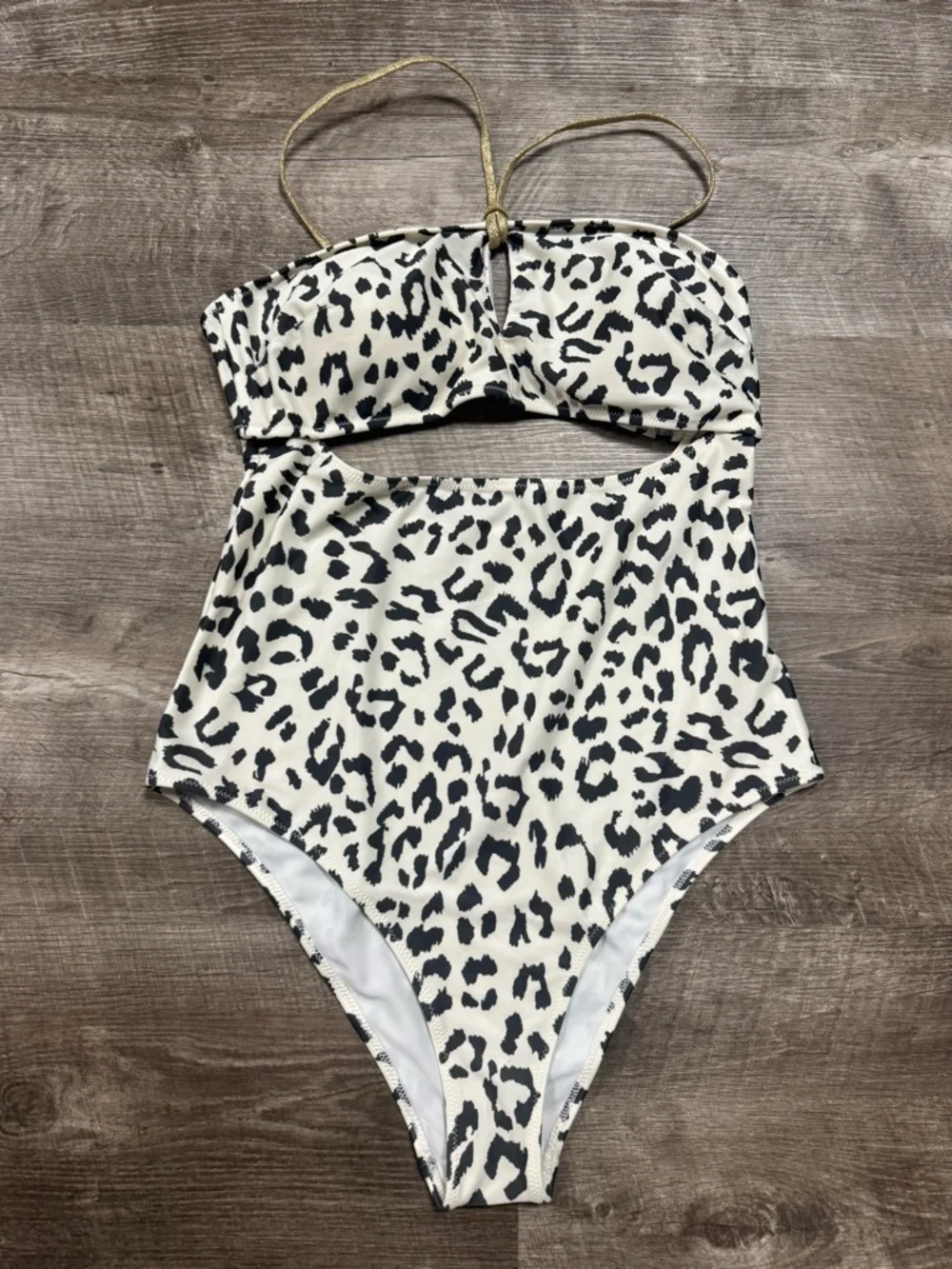 Aerie Animal Print One Piece Cheeky Bathing Suit Size Large